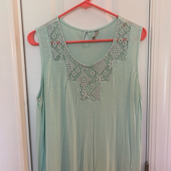 Stitch Fix SWEET GREY Tulay Crochet Detail Knit Top - Picture 3 of 4